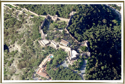 Vista aérea de la fortaleza de Gibralfaro.